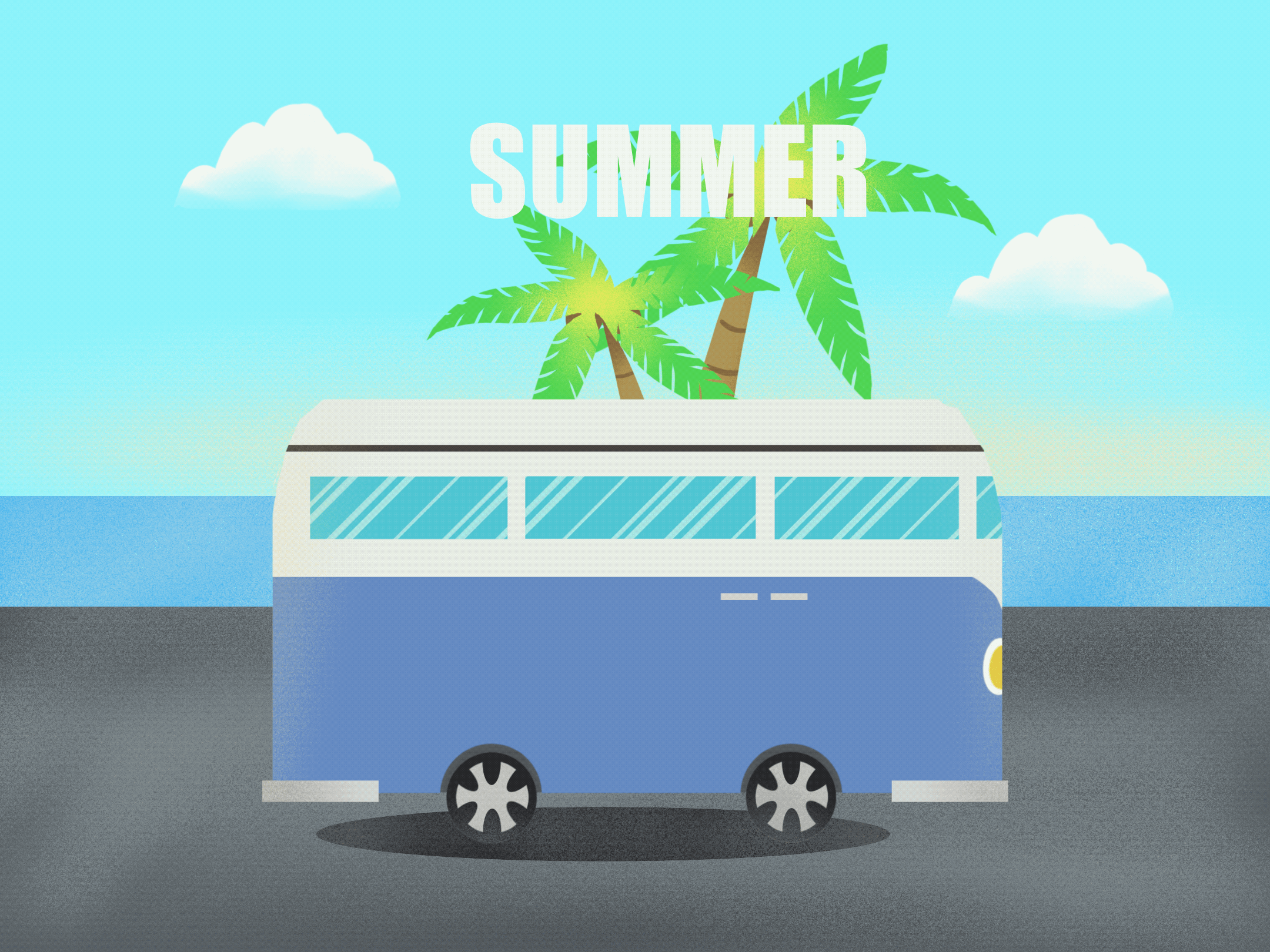 盛夏海濱迎風邀浪GIF