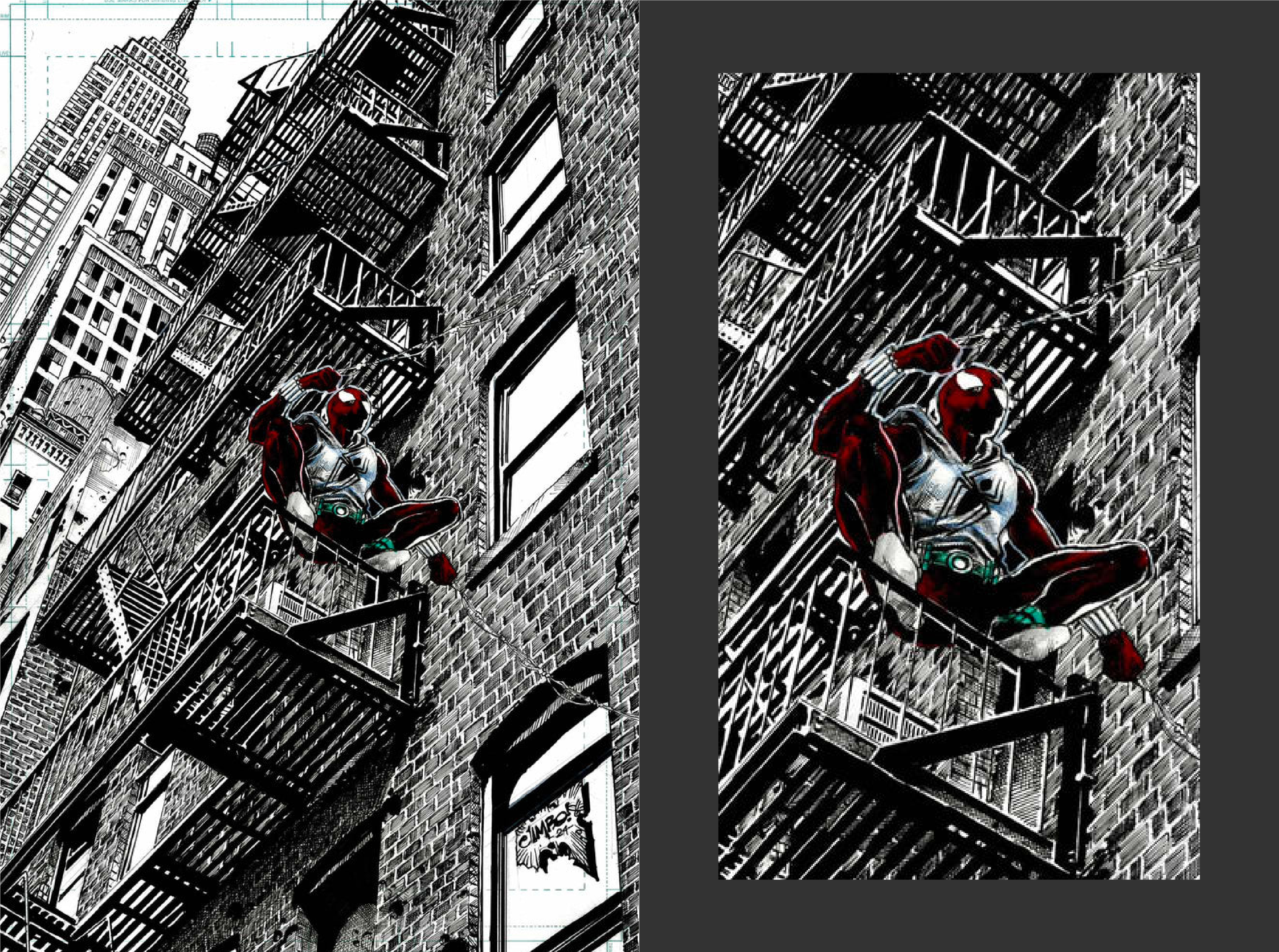 Jimbo Salgado Original Art Scarlet Spider Illustration