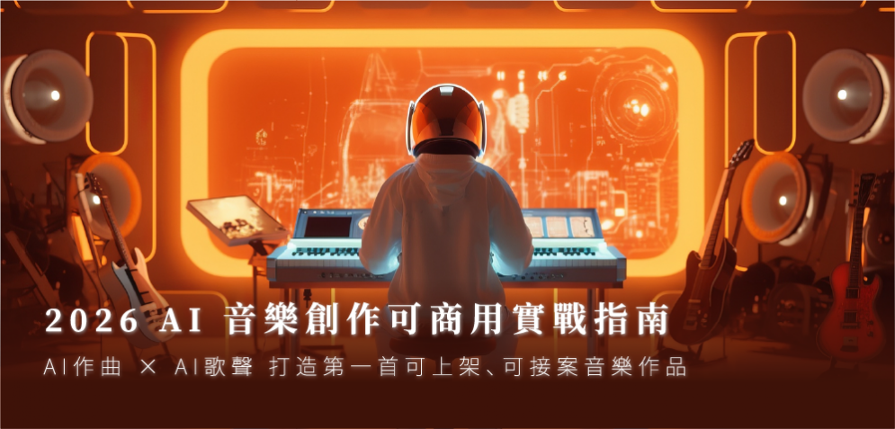 2 小時做一首歌還能賺錢？2026 AI 音樂創作可商用實戰指南